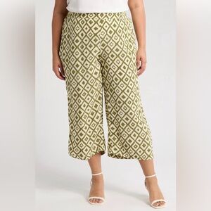 T Tahari Crop Wide Legged Palazzo Pants 3X